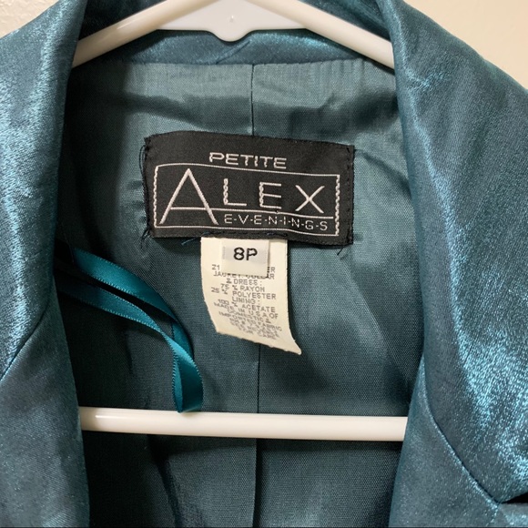 Alex Evenings size 8P blue jacket made in NYC - Picture 2 of 8